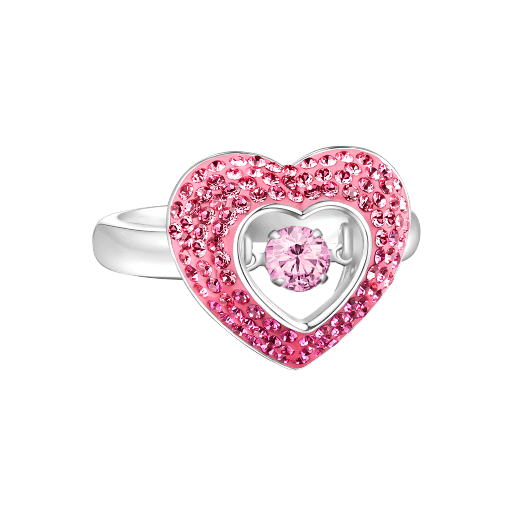 Sparkling Pavé Heart Dancing Ring image number 0