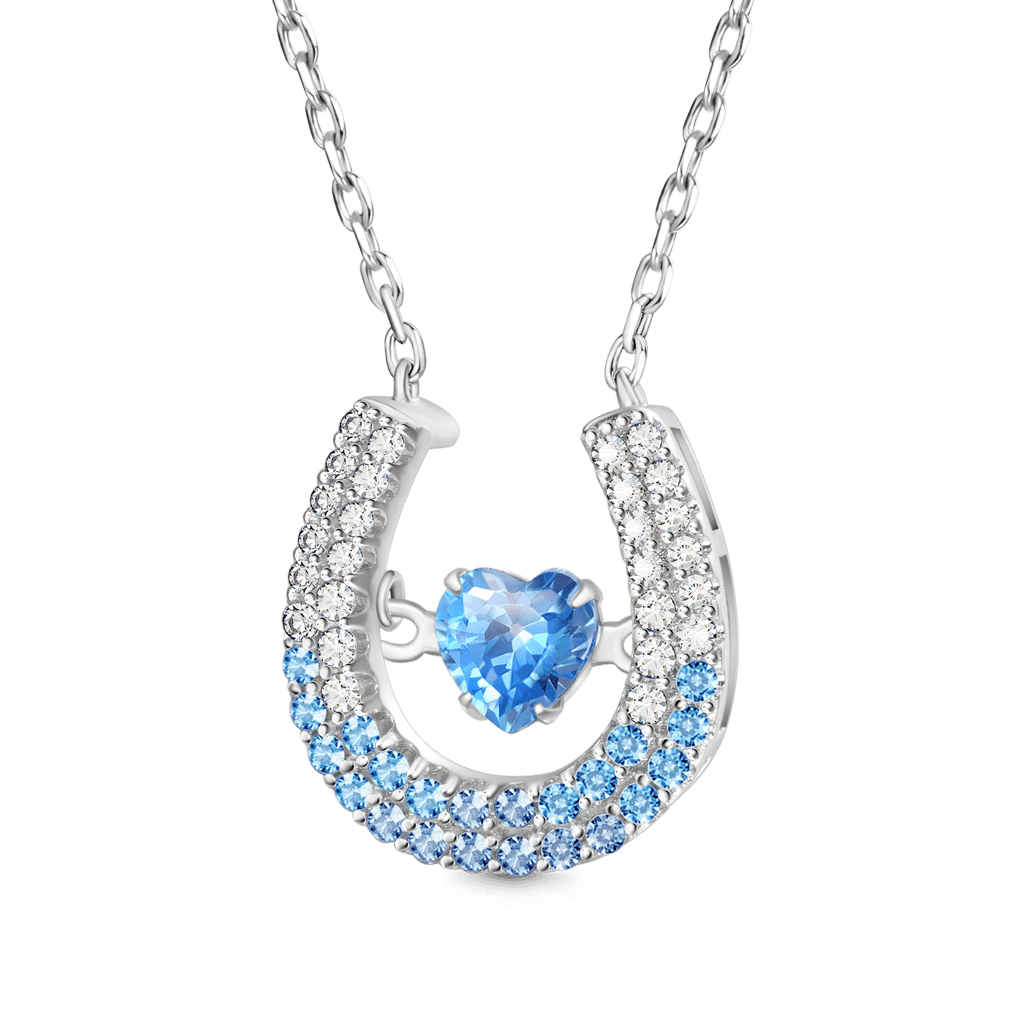 Pavé Horseshoe Dancing Necklace image number 1