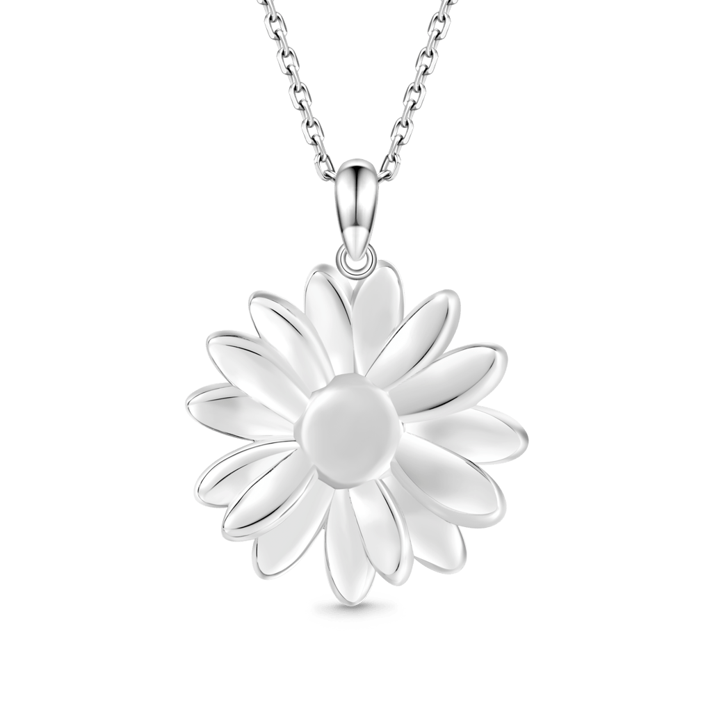 Daisy Flower Pavé Necklace image number 3