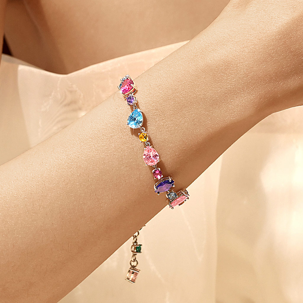 Mixed Multicolor Rainbow Bracelet image number 3