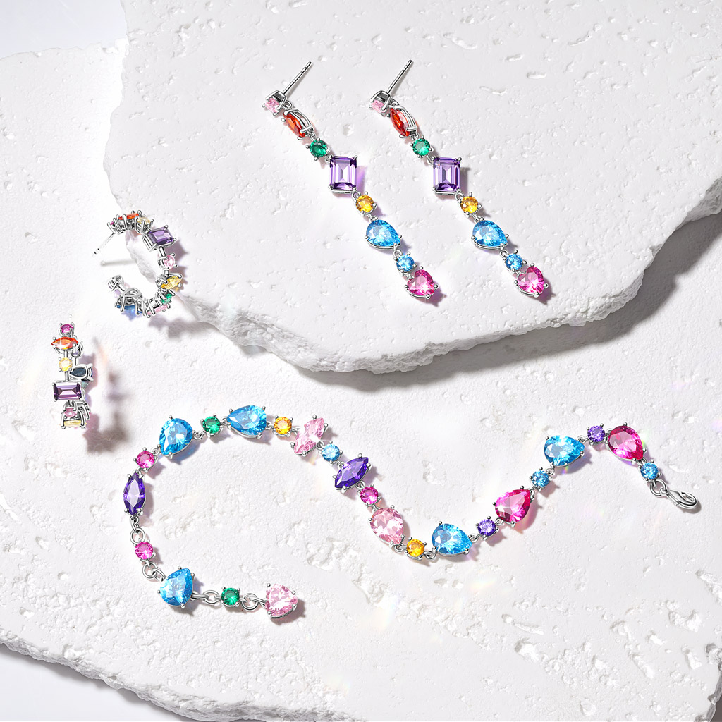 Mixed Multicolor Rainbow Bracelet image number 2