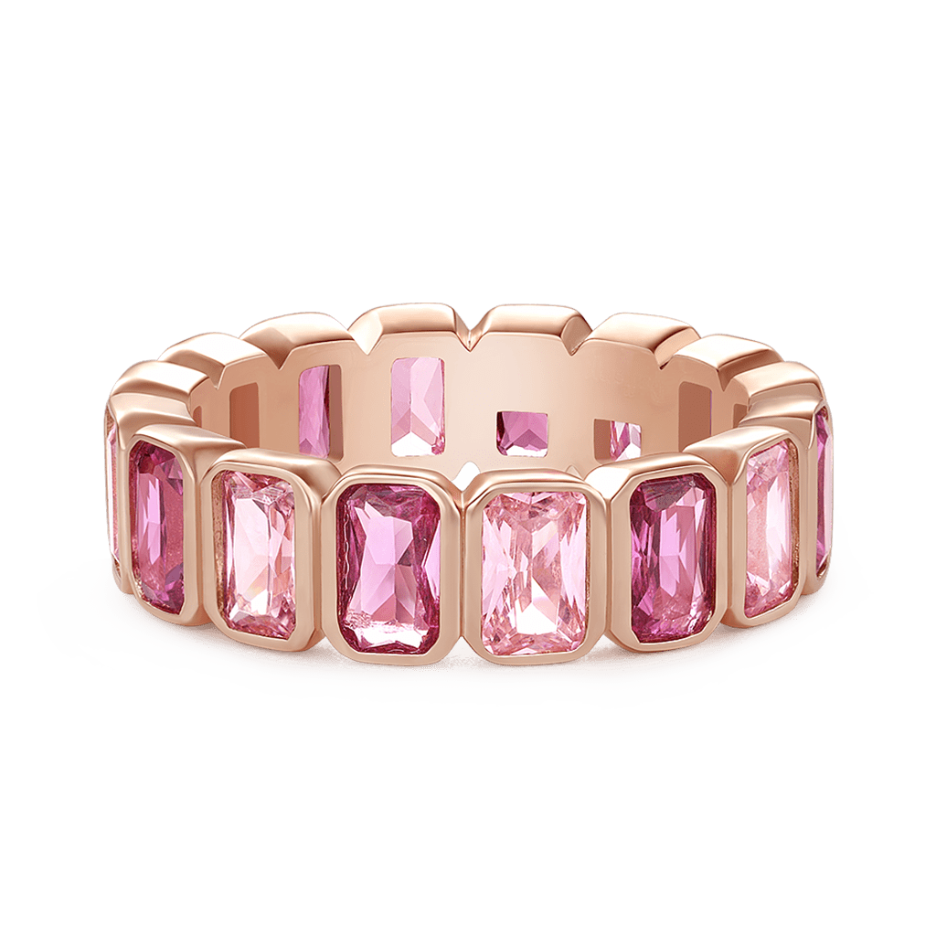 Morganite Baguette Cut Bezel Band image number 1