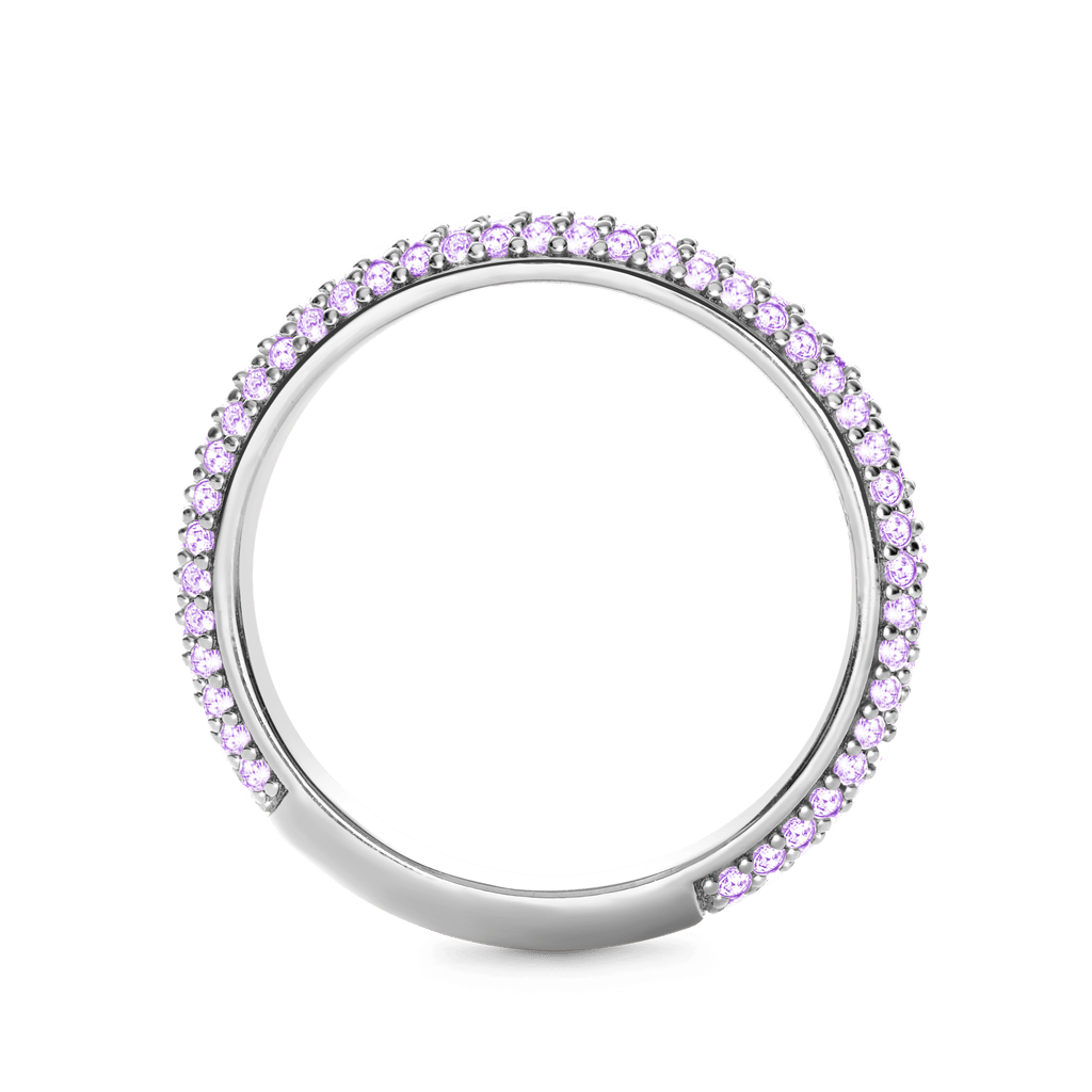 Amethyst Petit Signature Pavé Band image number 2