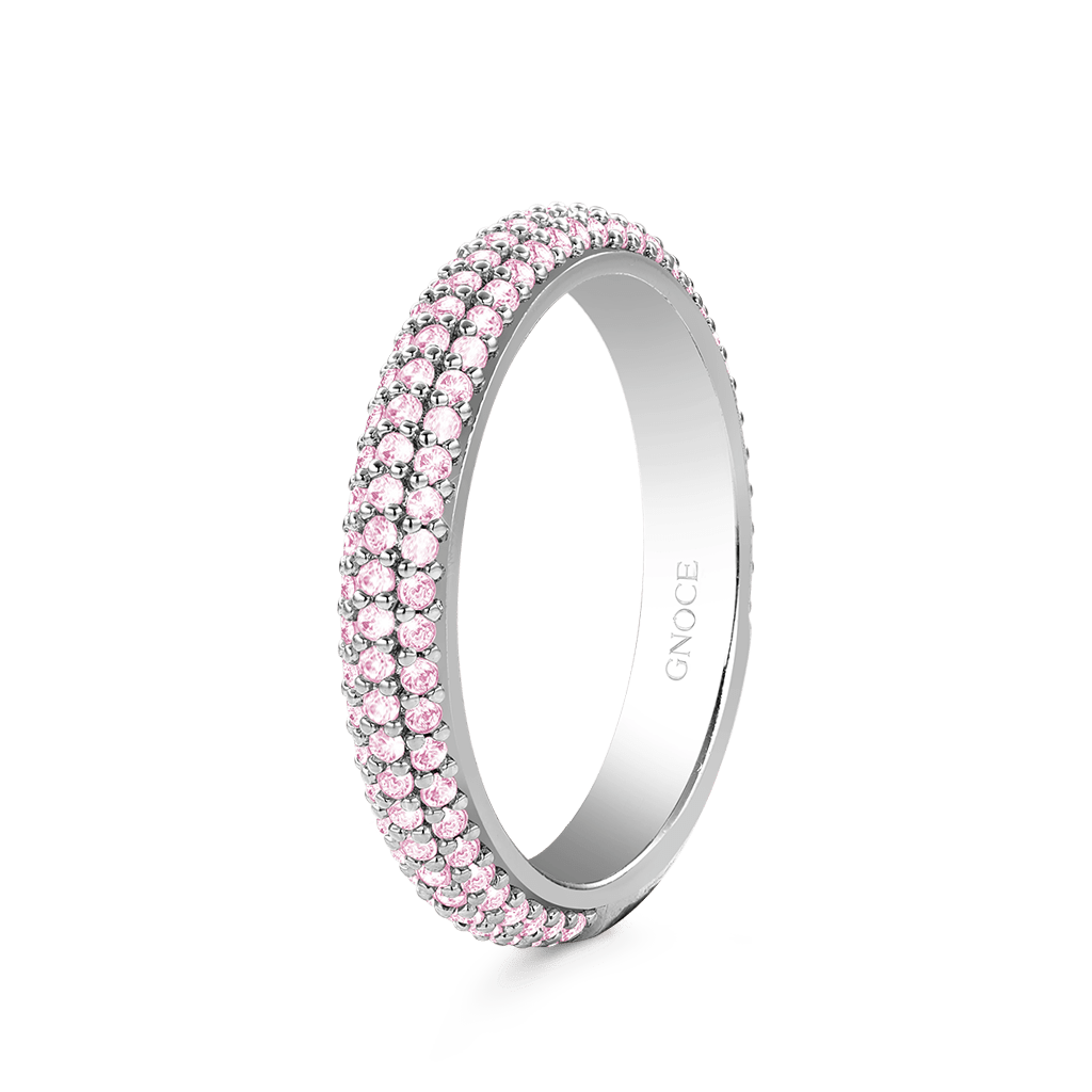 Morganite Petit Signature Pavé Band image number 1