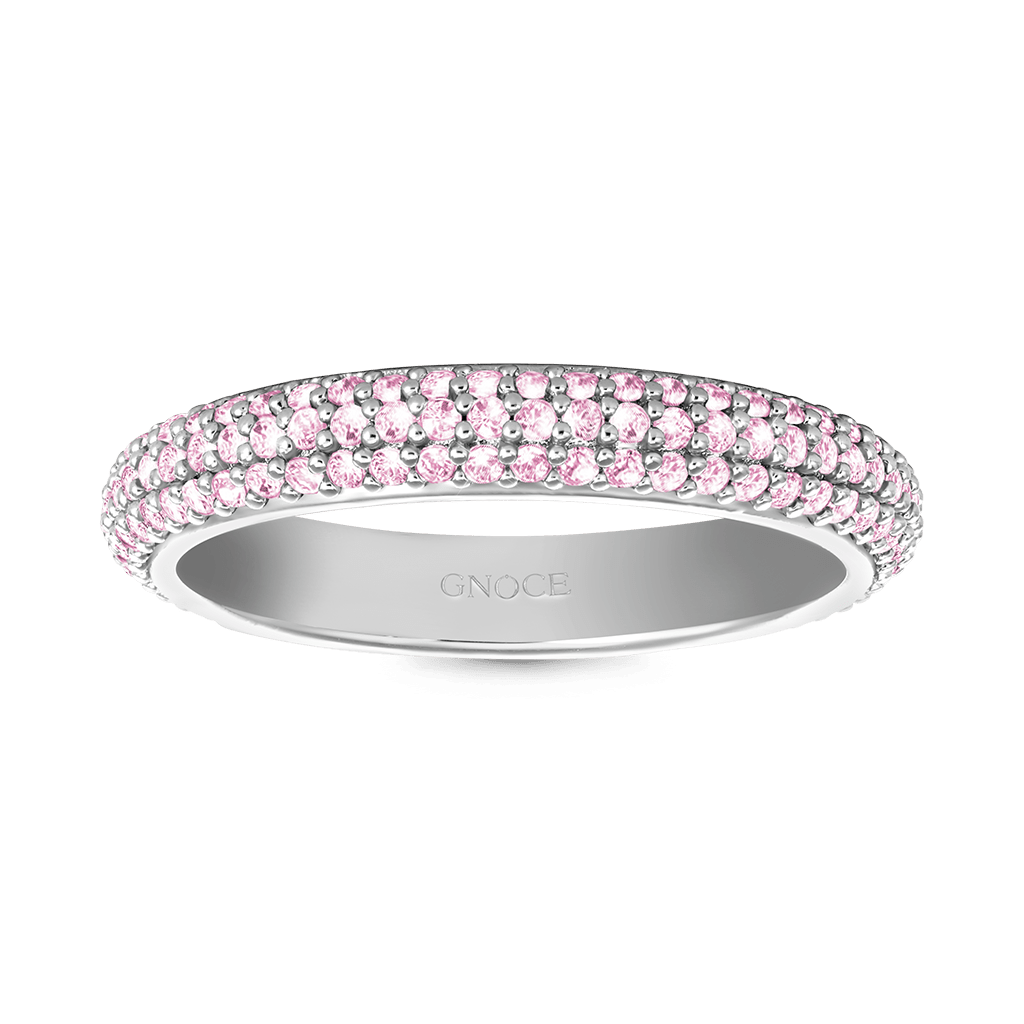 Morganite Petit Signature Pavé Band image number 0