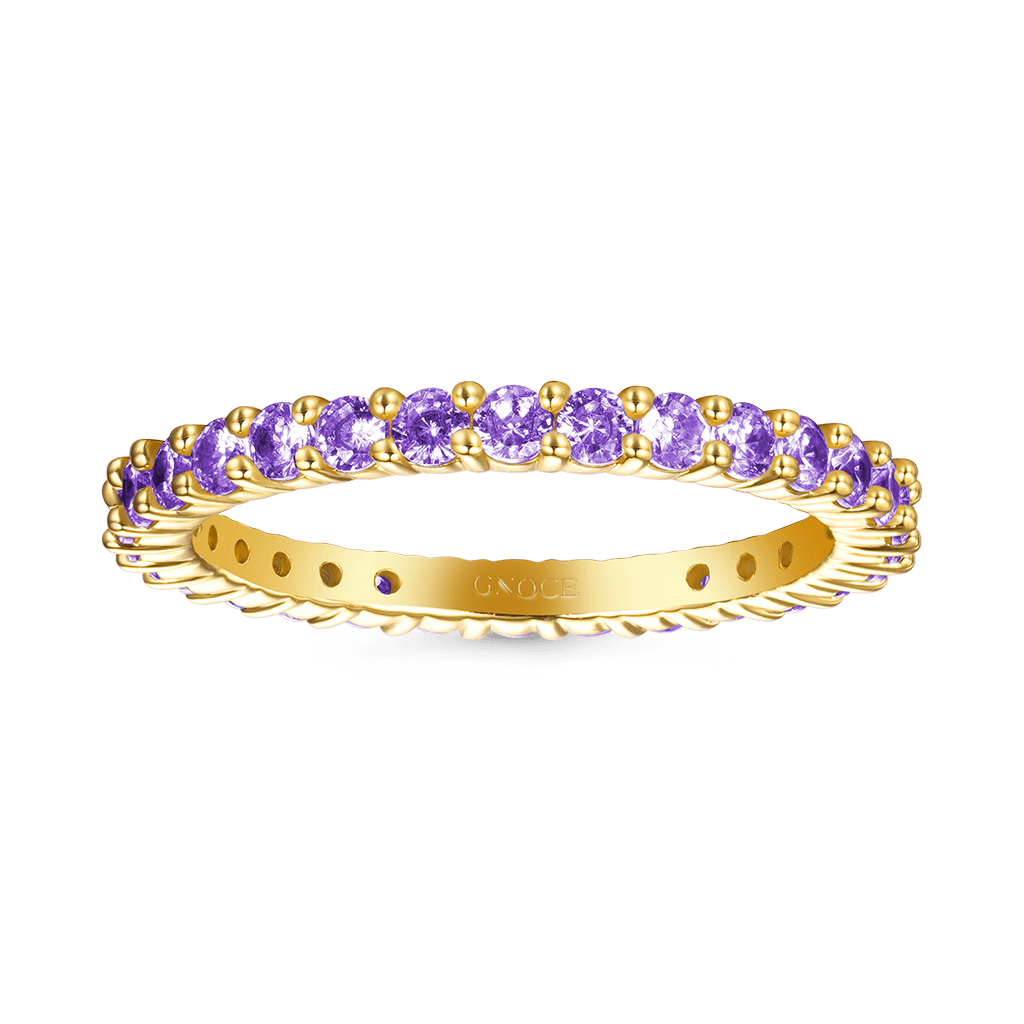 Amethyst Round-cut Eternity Band image number 0