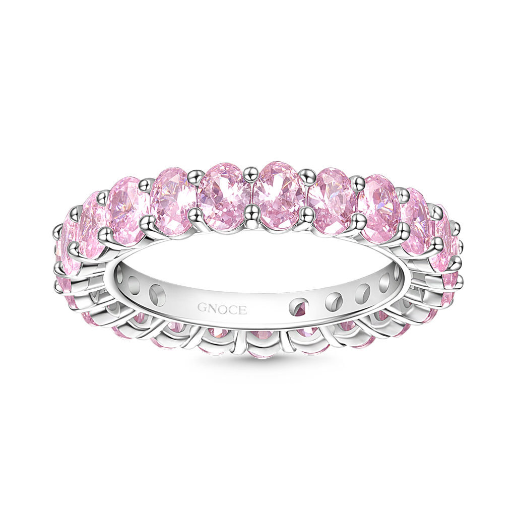 Morganite Oval-cut Eternity Band image number 0