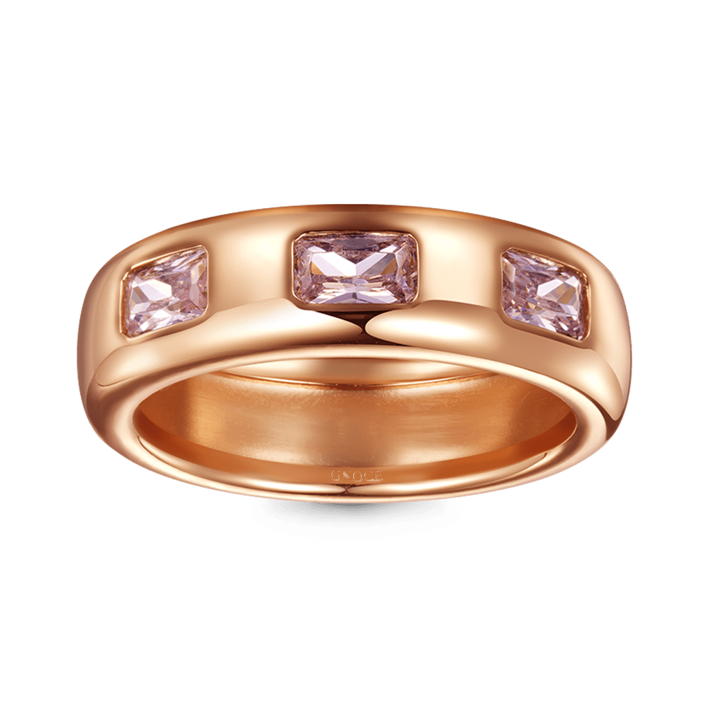 Triple Morganite Bezel Vintage Ring image number 2