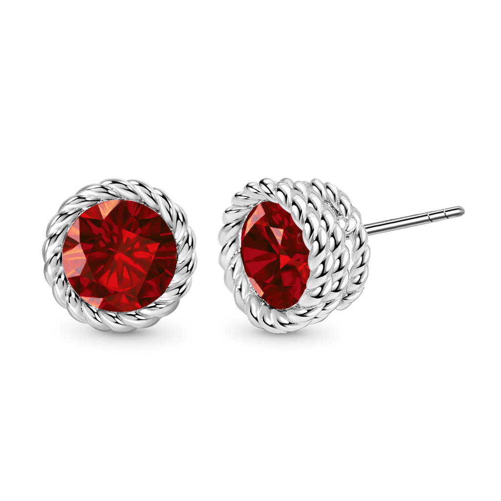 Twisted Rope Birthstone Earrings image number 1
