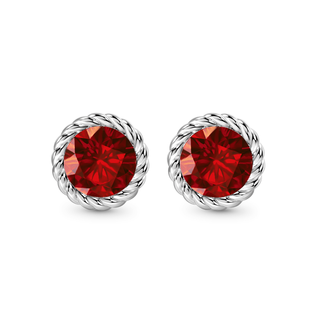 Twisted Rope Birthstone Earrings image number 2