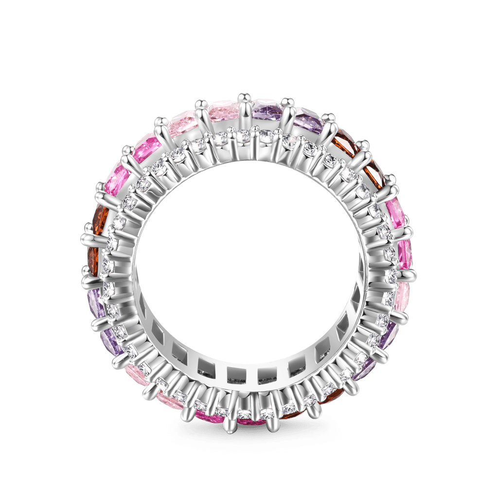 Baguette Cut Gradient Spinner Band image number 2