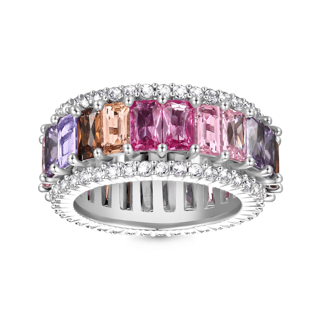 Baguette Cut Gradient Spinner Band image number 0