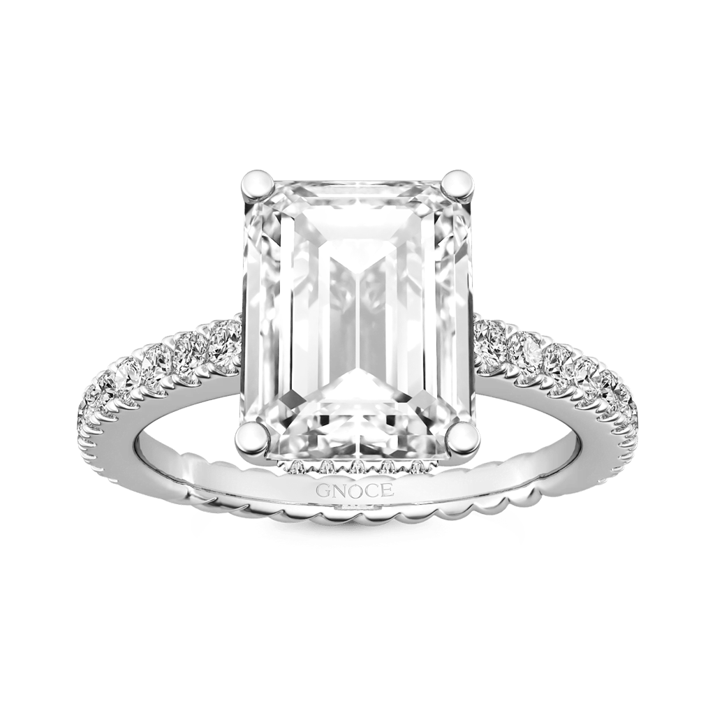 Radiant-cut Side Stone Ring image number 0