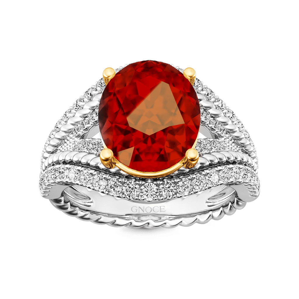Oval Ruby Wide Band Ring image number 0
