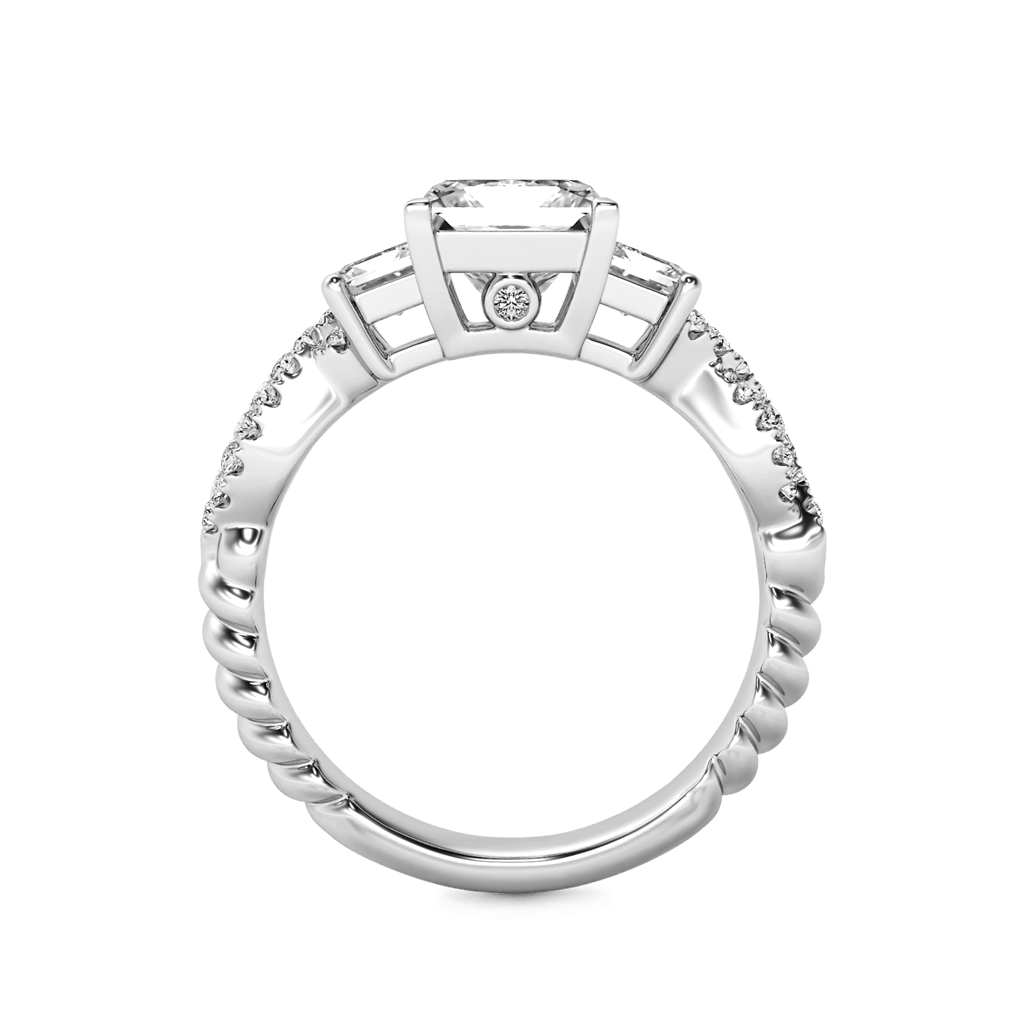 Crystal White Three-stone Ring image number 3