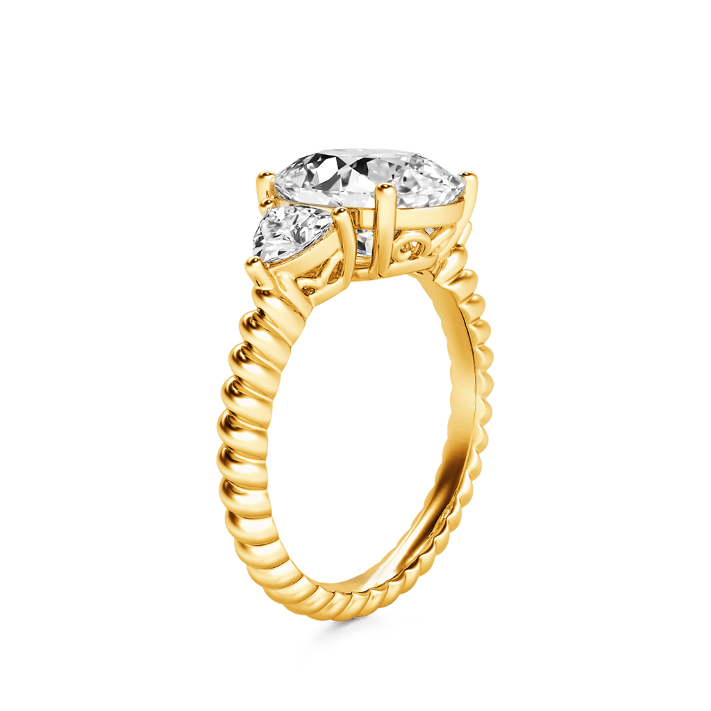 Oval Three-stone Engagement Ring image number 3