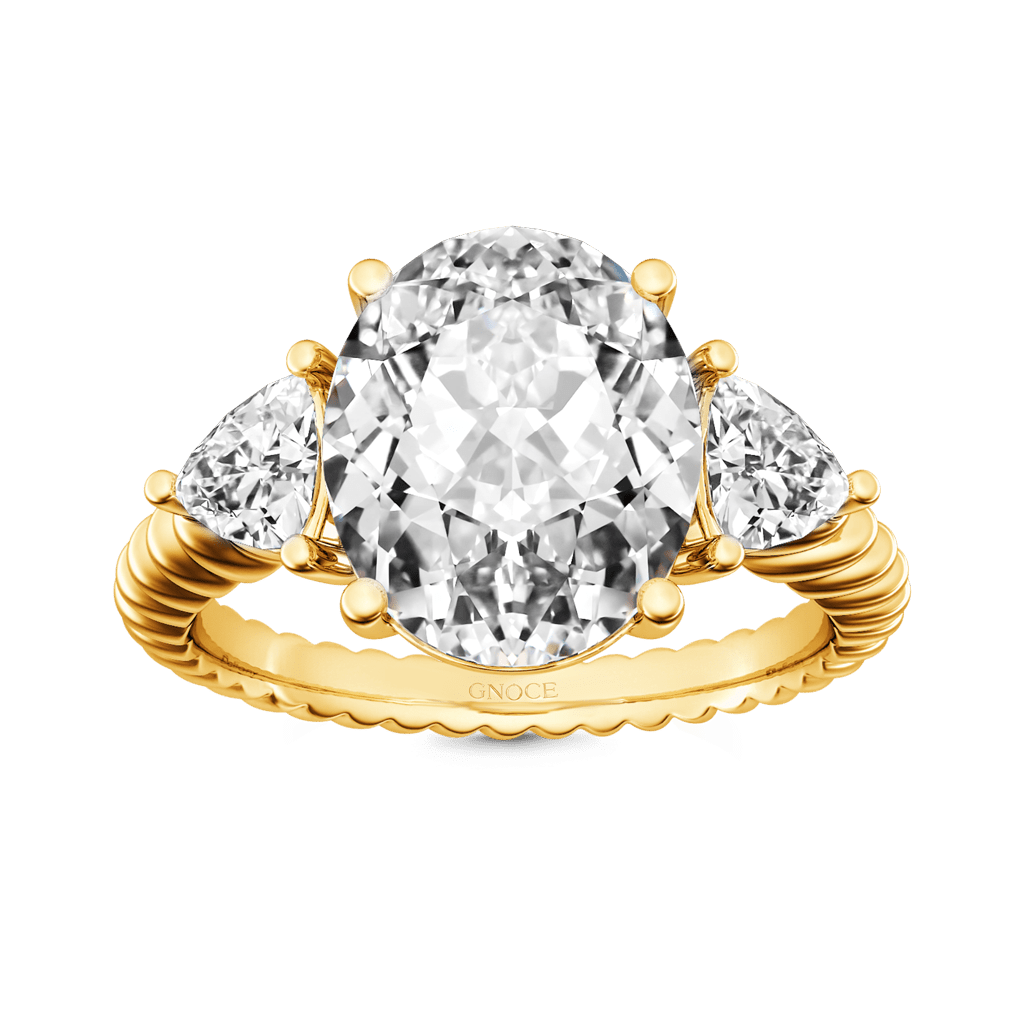 Oval Three-stone Engagement Ring image number 0