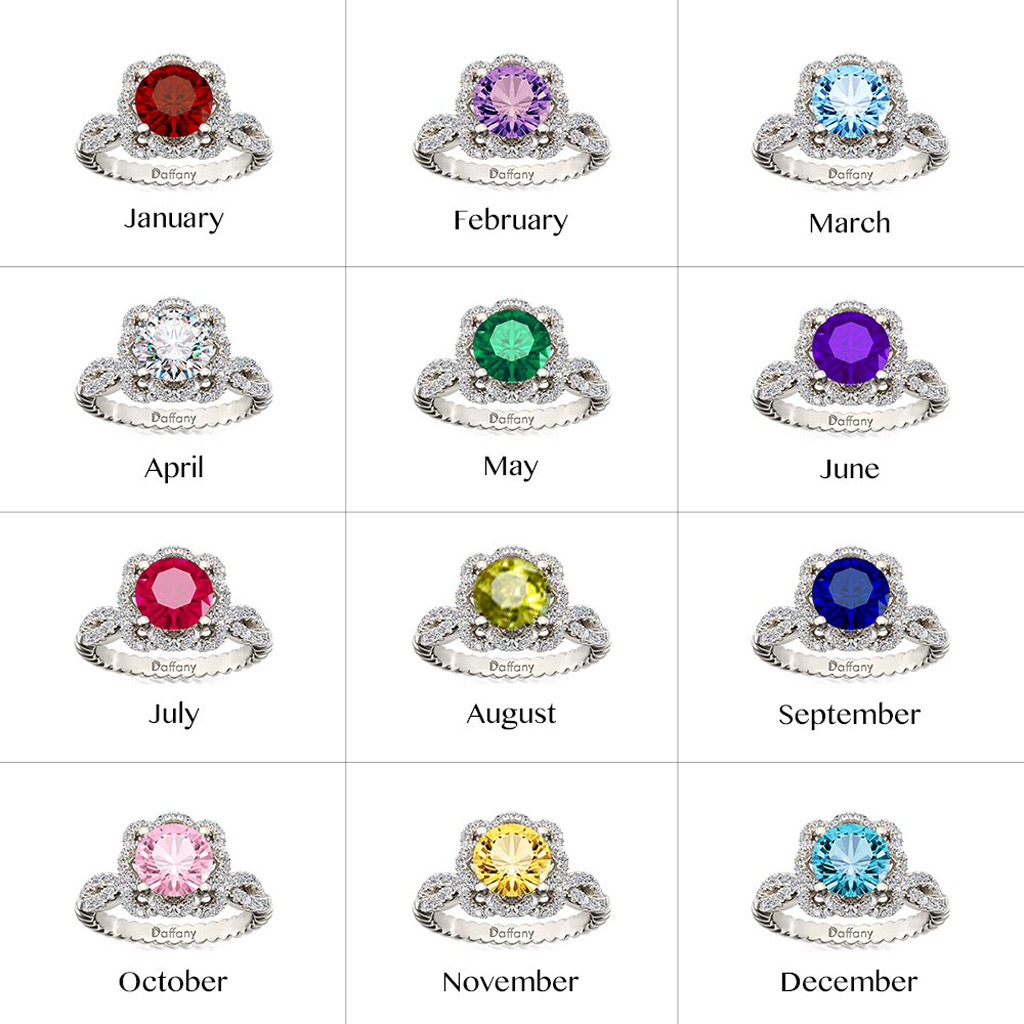 Round Cut Vintage Birthstone Ring image number 4