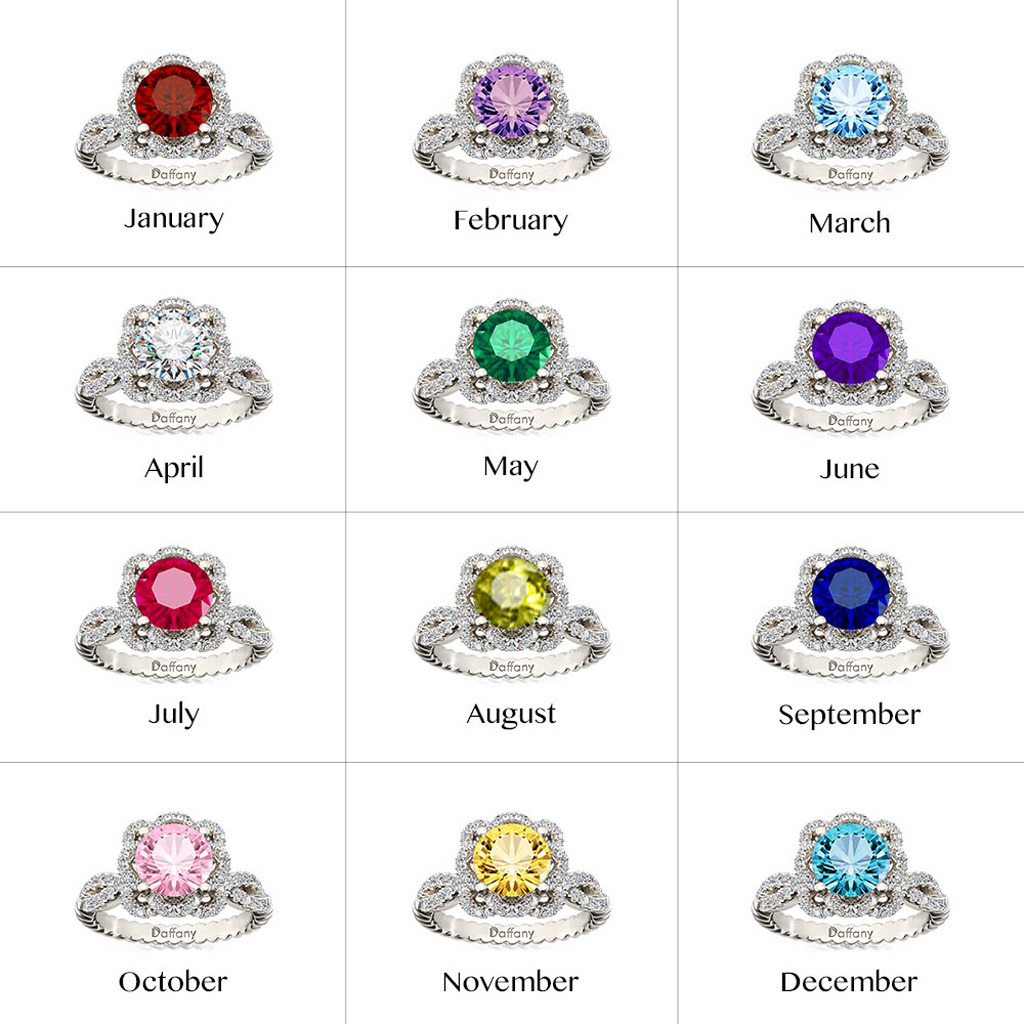 Round Cut Vintage Birthstone Ring image number 4