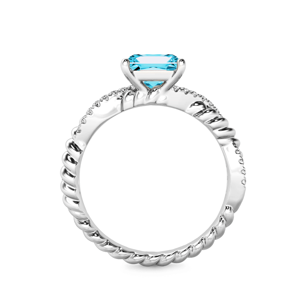 Princess Cut Twisted Infinity Ring image number 1