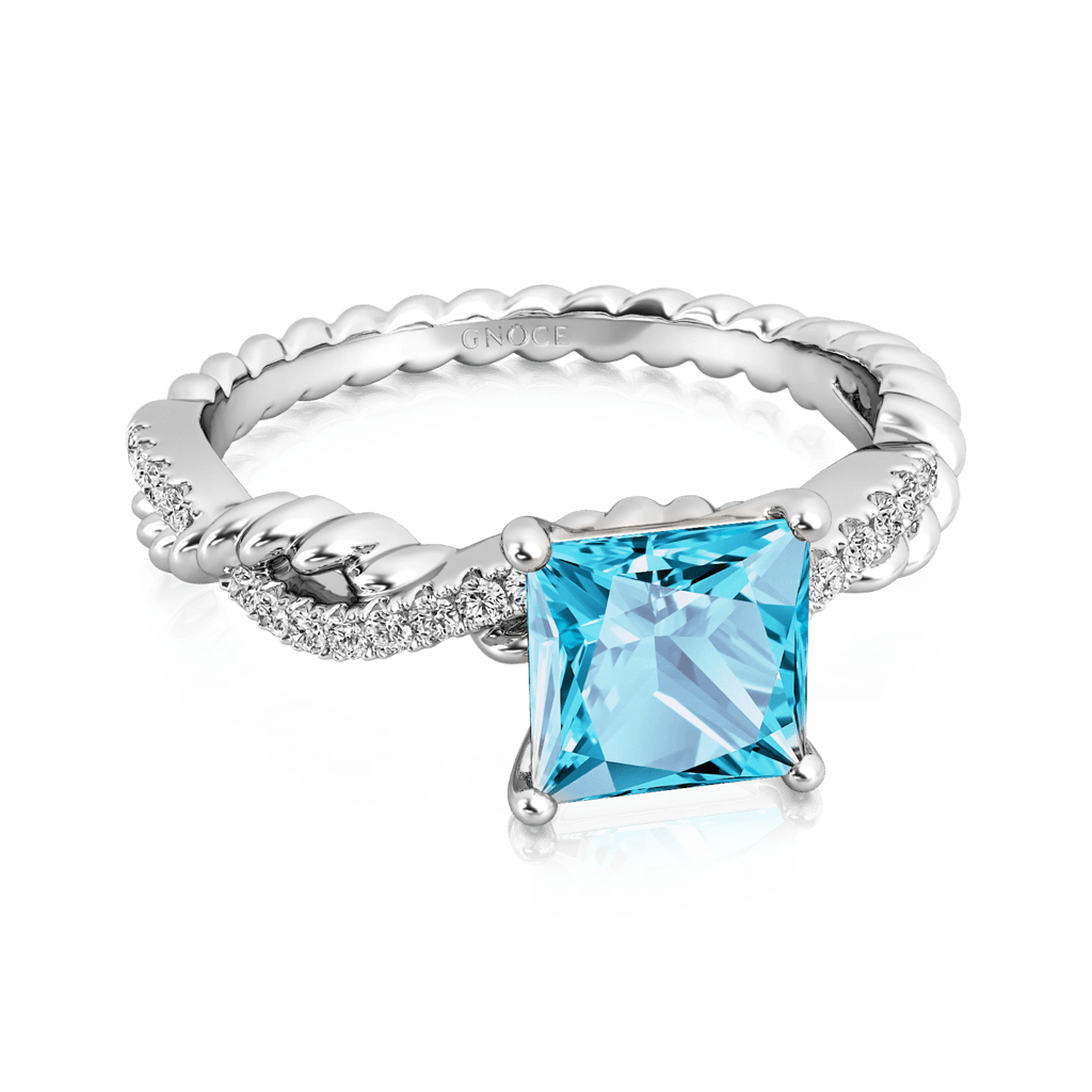 Princess Cut Twisted Infinity Ring image number 3