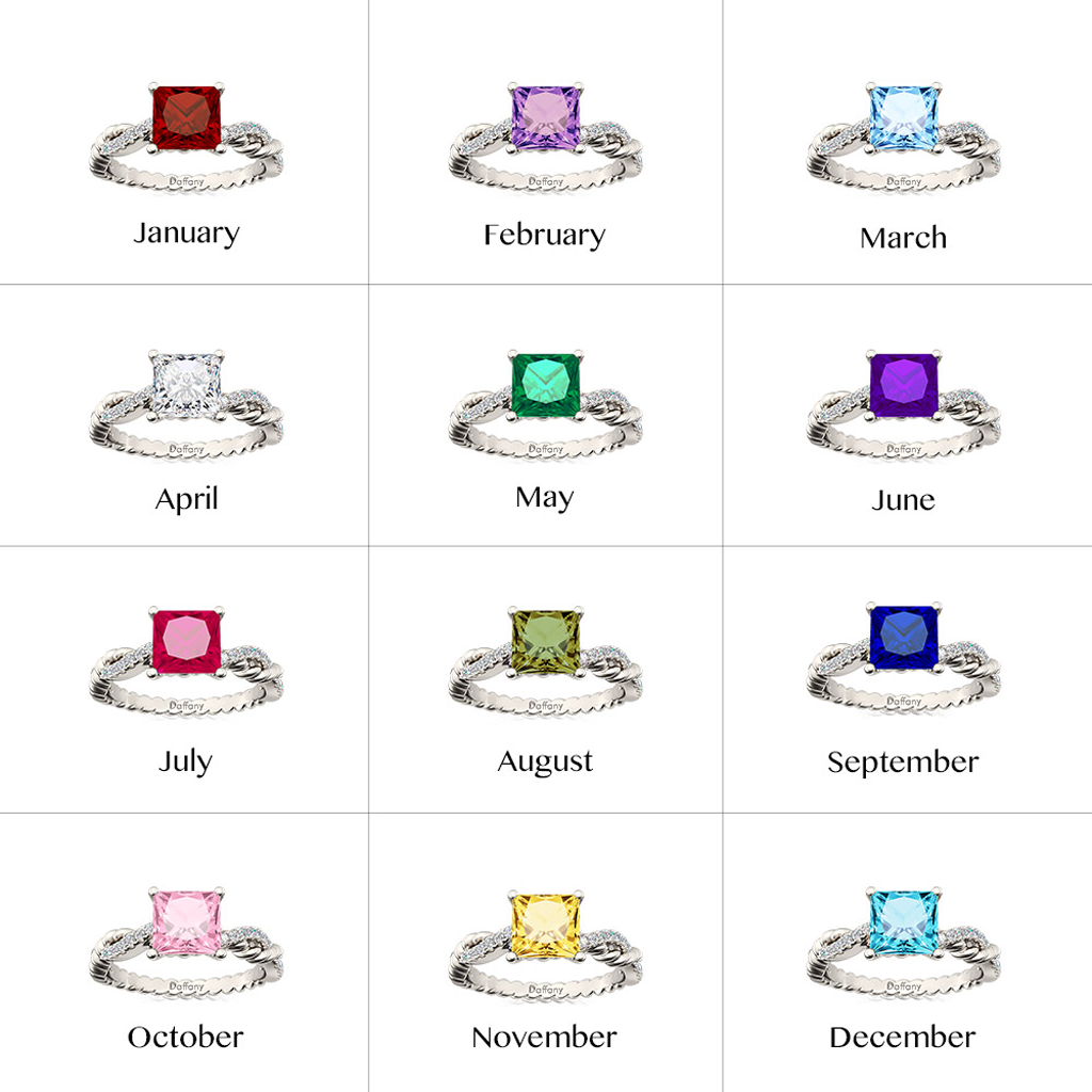 Princess Cut Twisted Infinity Ring image number 5