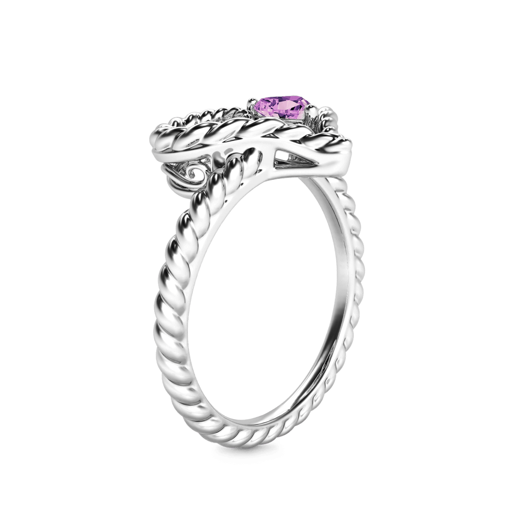 Twisted Rope Heart Promise Ring image number 2
