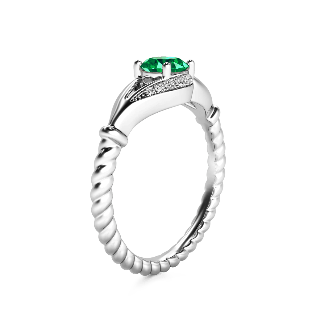 Round Split Shank Engagement Ring image number 3