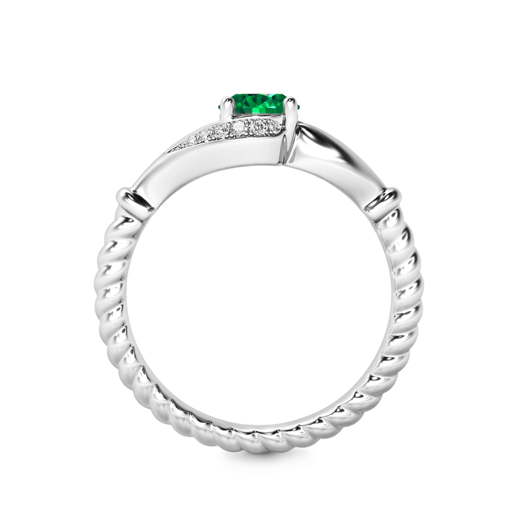 Round Split Shank Engagement Ring image number 1