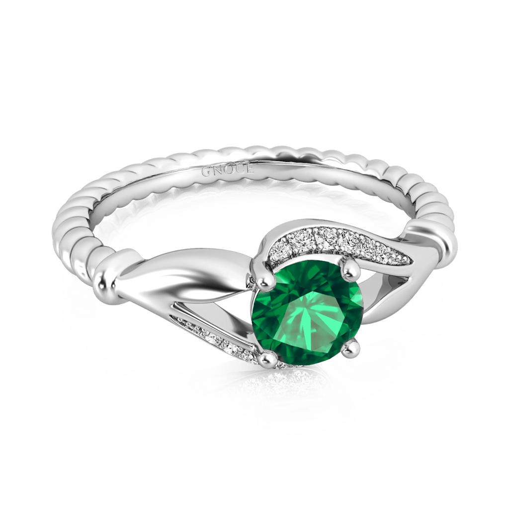 Round Split Shank Engagement Ring image number 2