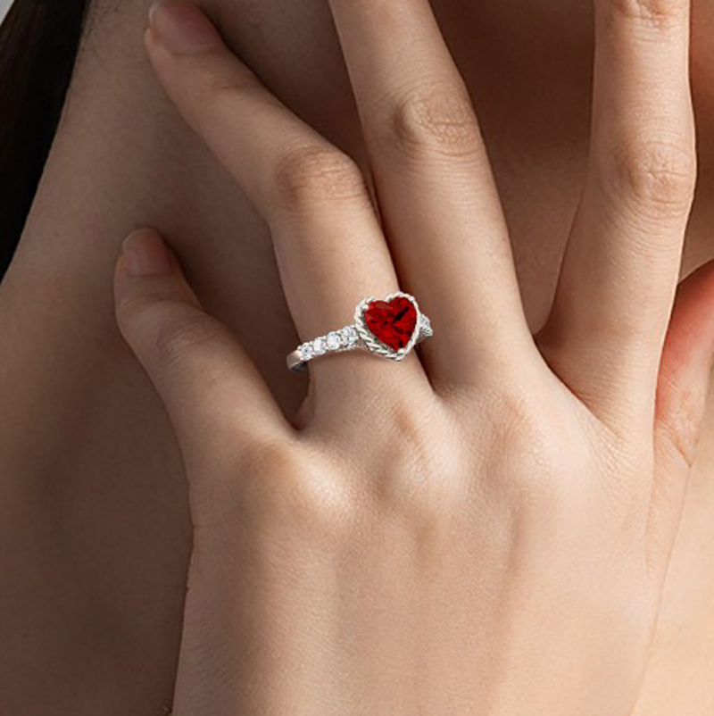 Heart Vintage Cathedral Ring image number 6