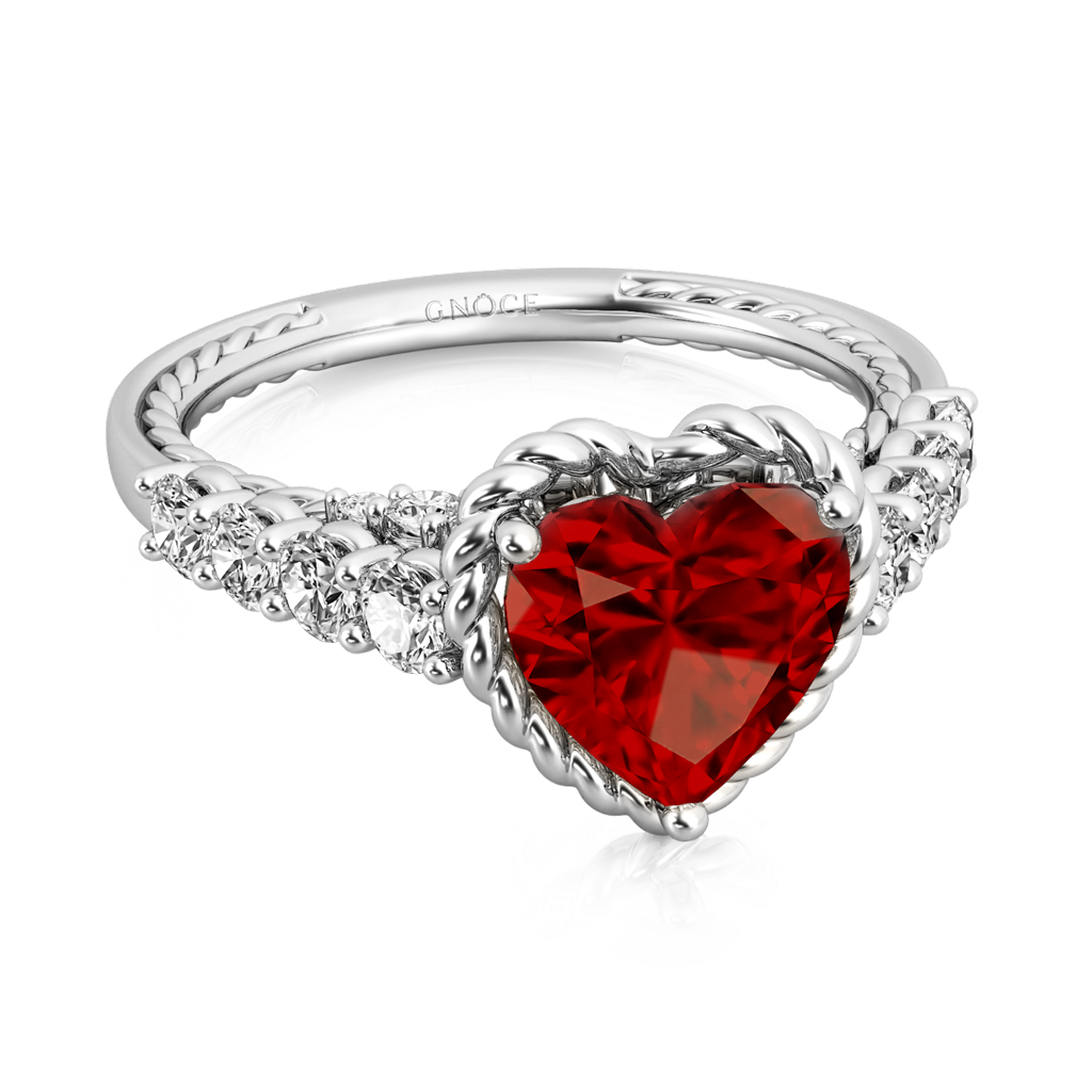 Heart Vintage Cathedral Ring image number 3