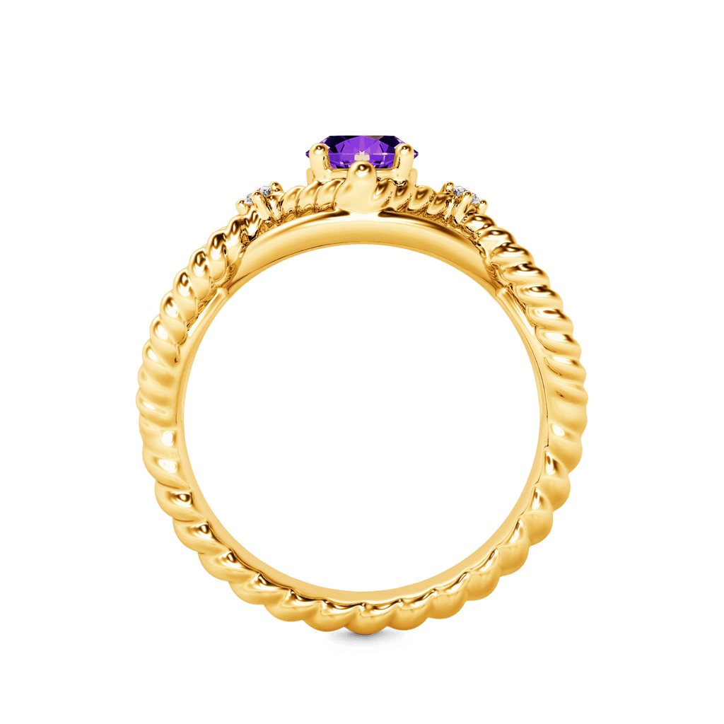 Amethyst Crossover Ring image number 1