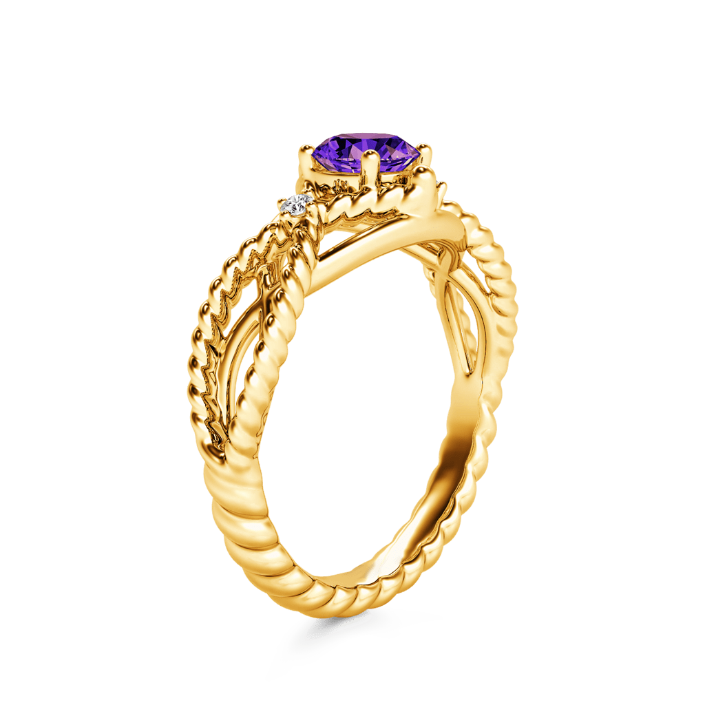 Amethyst Crossover Ring image number 3