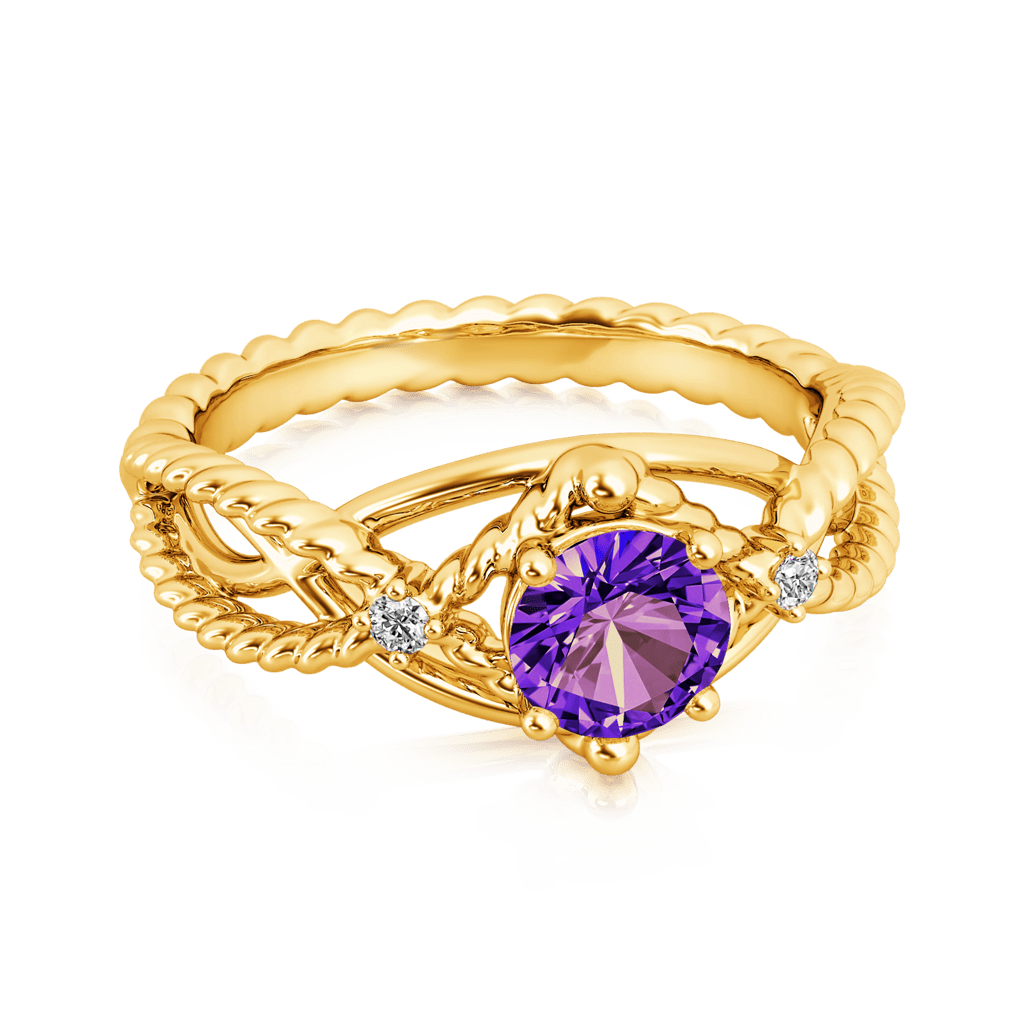 Amethyst Crossover Ring image number 2