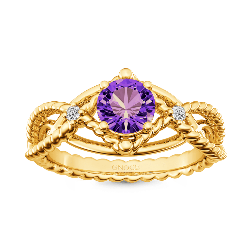 Amethyst Crossover Ring image number 0