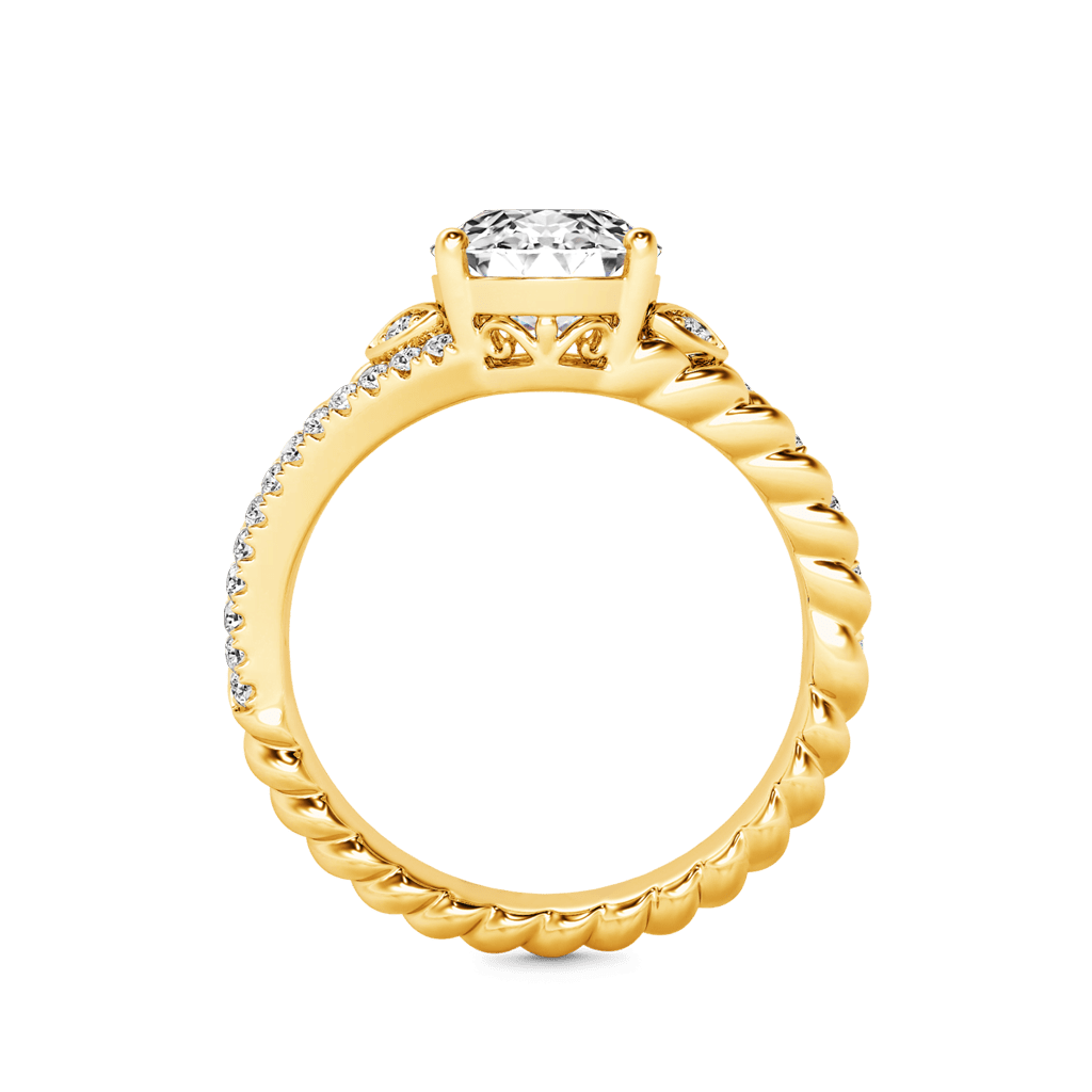 Diamond Oval-cut Vintage Split Shank Ring image number 2