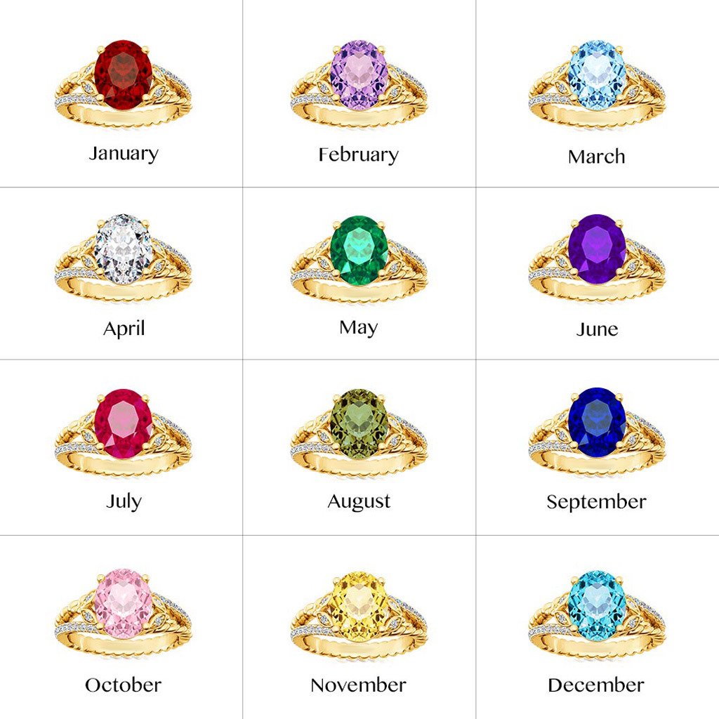 Diamond Oval-cut Vintage Split Shank Ring image number 4