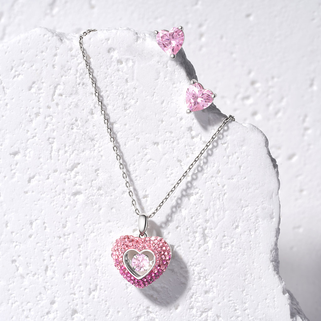 Heart Cut Birthstone Stud Earrings image number 4