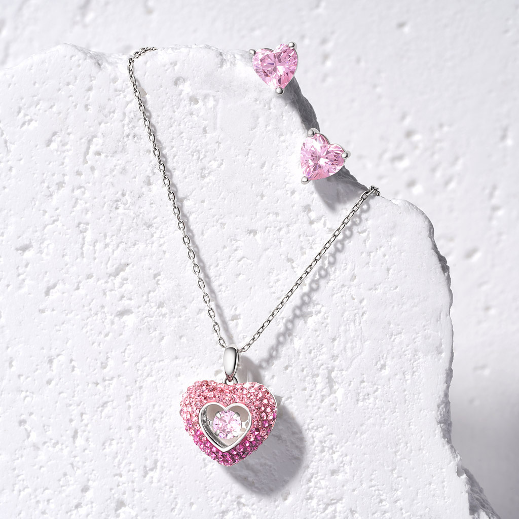 Heart Cut Birthstone Stud Earrings image number 4