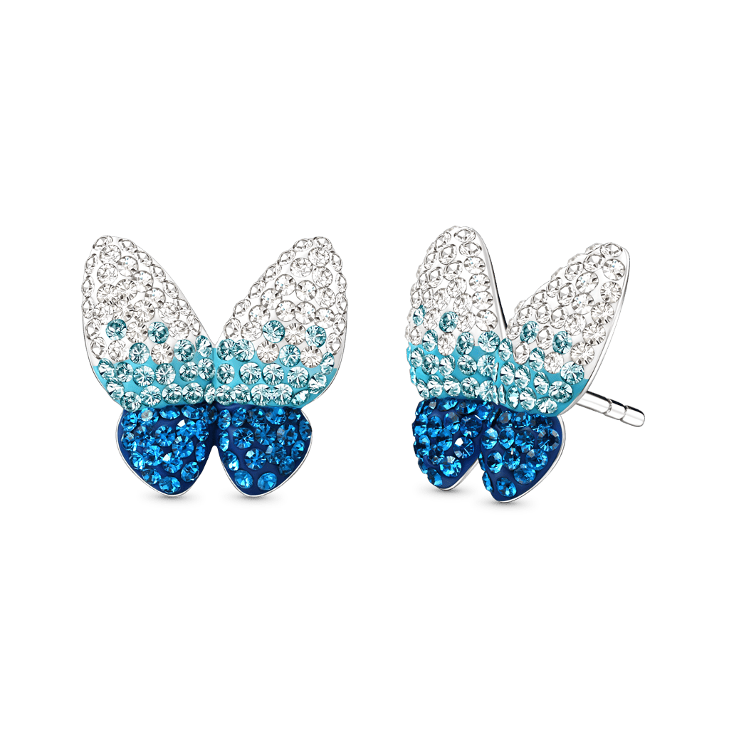Blue Gradient Butterfly Earrings image number 2