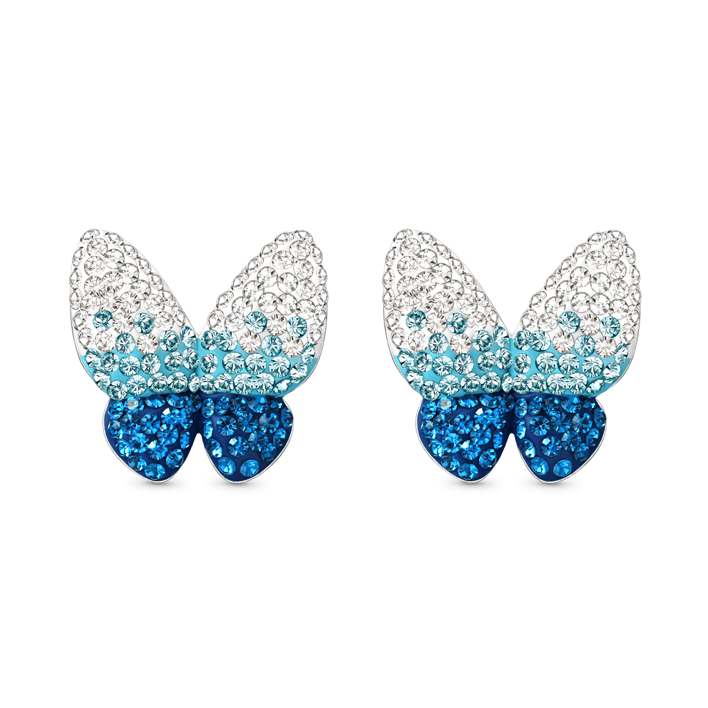 Blue Gradient Butterfly Earrings image number 0
