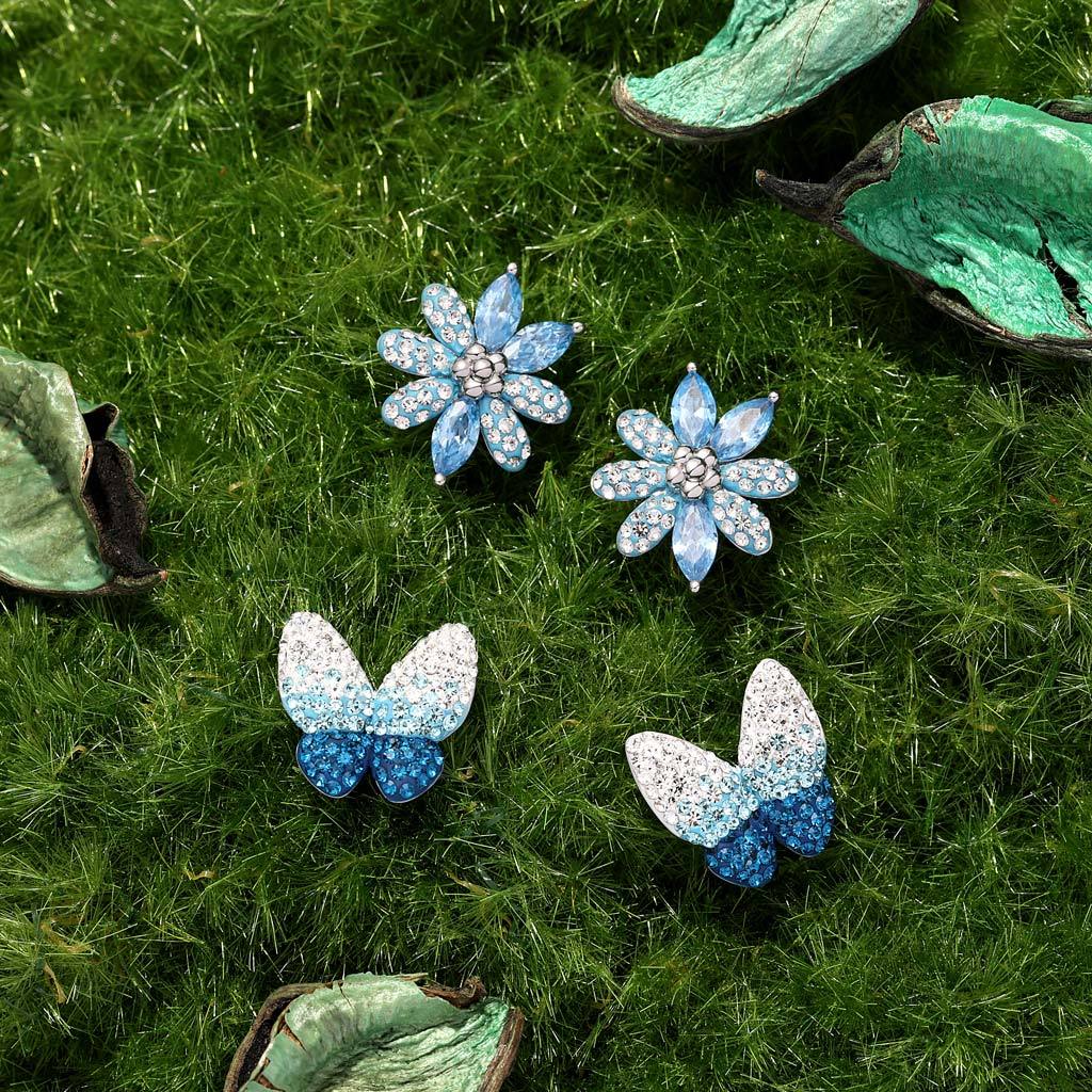 Blue Gradient Butterfly Earrings image number 3