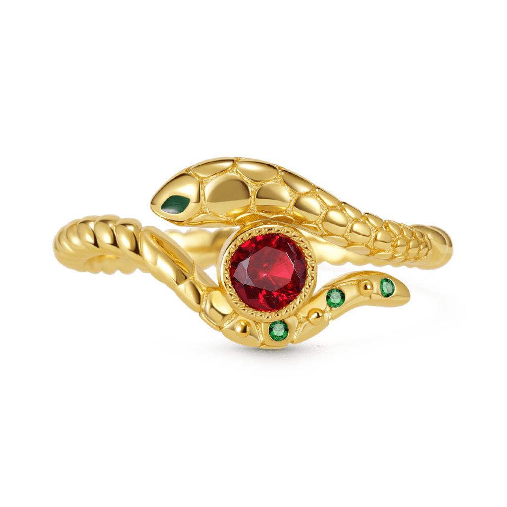 Snake Wraps Gem Twisted Rope Ring image number 0
