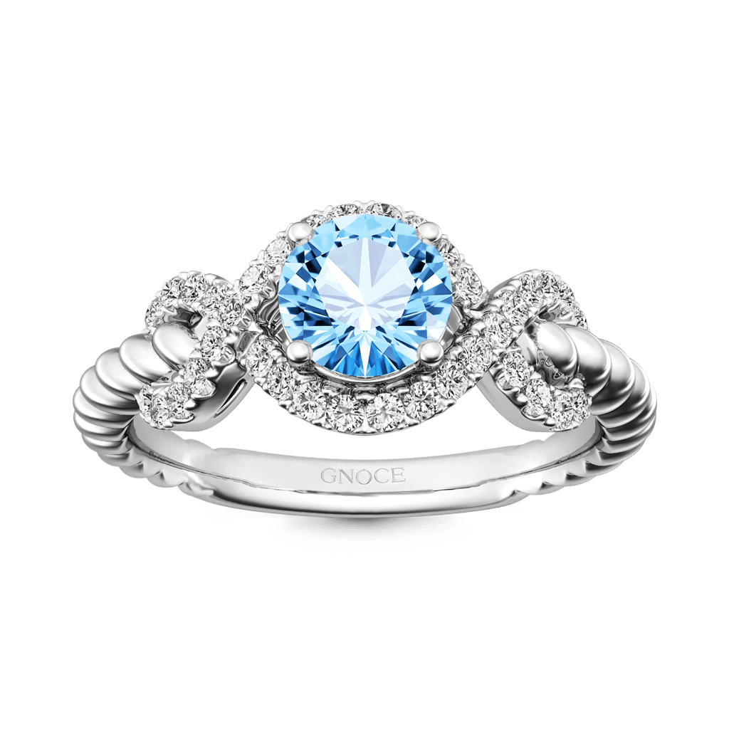 Round Cut Twist Infinity Ring image number 0