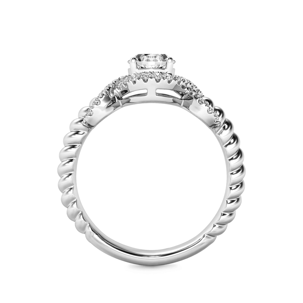 Round Cut Twist Infinity Ring image number 1