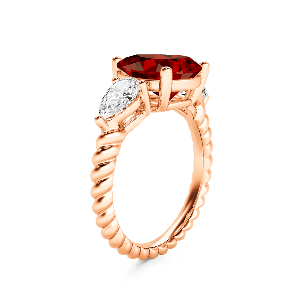 Pear-cut Three Stone Statement Ring image number 3
