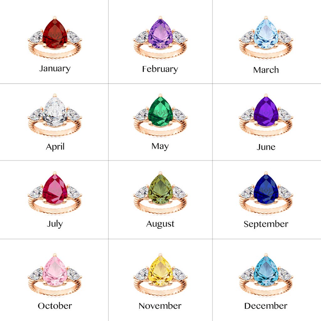 Pear-cut Three Stone Statement Ring image number 4