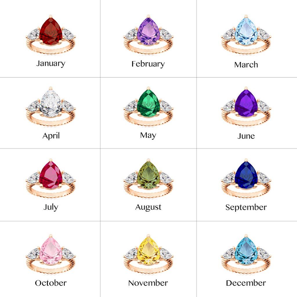 Pear-cut Three Stone Statement Ring image number 4