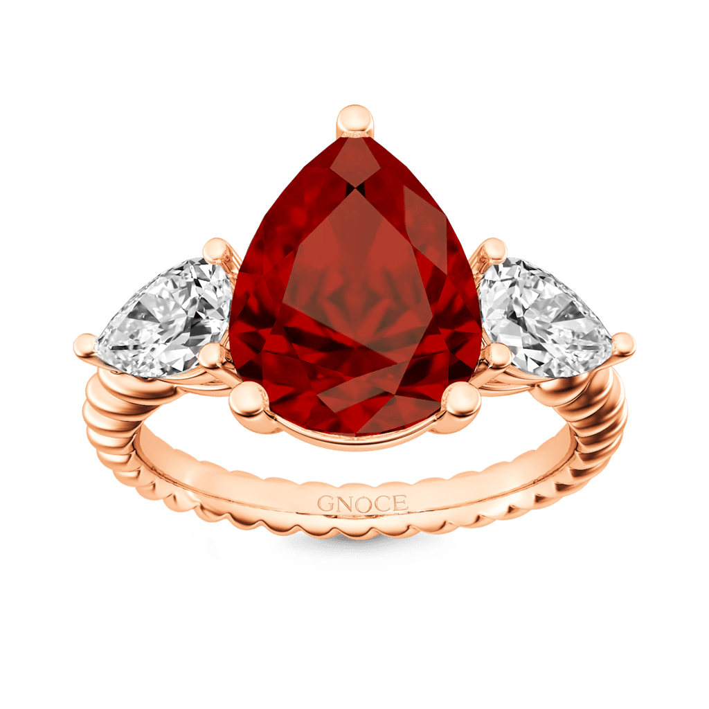 Pear-cut Three Stone Statement Ring image number 0